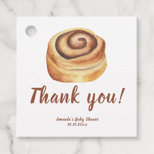 Bun in de oven Baby shower Dank u Bedankjes Labels (Voorkant)