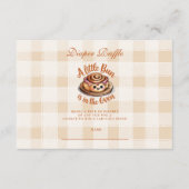 Bun in de oven Baby shower Diapper Raffle Informatiekaartje (Voorkant)