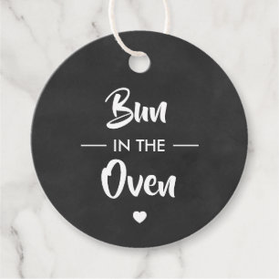 Bun in de Oven, Baby shower Gift Label, Chalkboard Bedankjes Labels