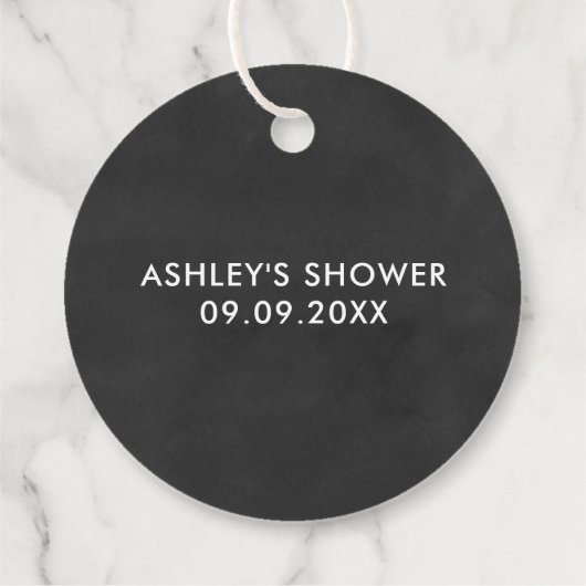 Bun in de Oven, Baby shower Gift Label, Chalkboard Bedankjes Labels (Achterkant)