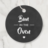 Bun in de Oven, Baby shower Gift Label, Chalkboard Bedankjes Labels (Voorkant)