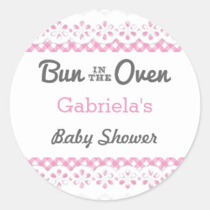 Bun in de oven Baby shower gunst Sticker