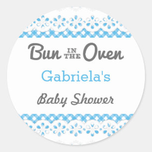 Bun in de oven Baby shower gunst Sticker