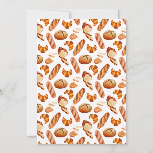 Bun in de Oven Baby shower Invitation Kaart (Achterkant)