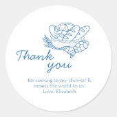 Bun in de Oven Baby shower Rustiek Dank u Ronde Sticker (Voorkant)