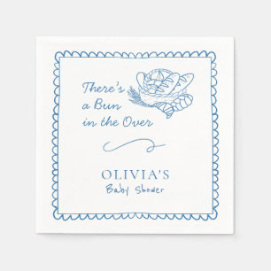 Bun in de oven Baby shower rustieke servetten