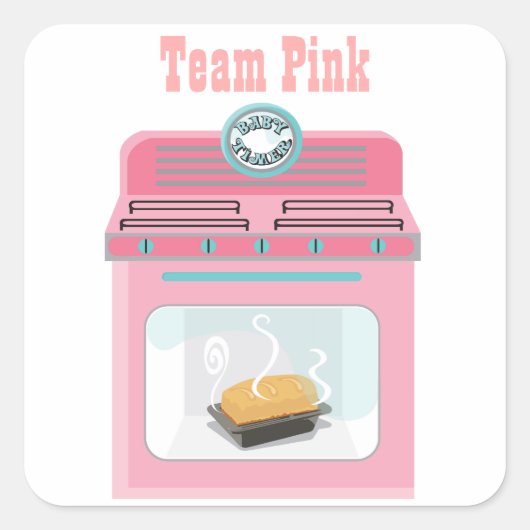 "Bun in de oven" Baby shower Stickers (Voorkant)