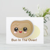 Bun in de Oven! baby shower Uitnodiging (Staand voorkant)