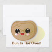 Bun in de Oven! baby shower Uitnodiging (Voorkant / Achterkant)