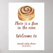 Bun in de oven Baby shower Welkom Poster (Voorkant)