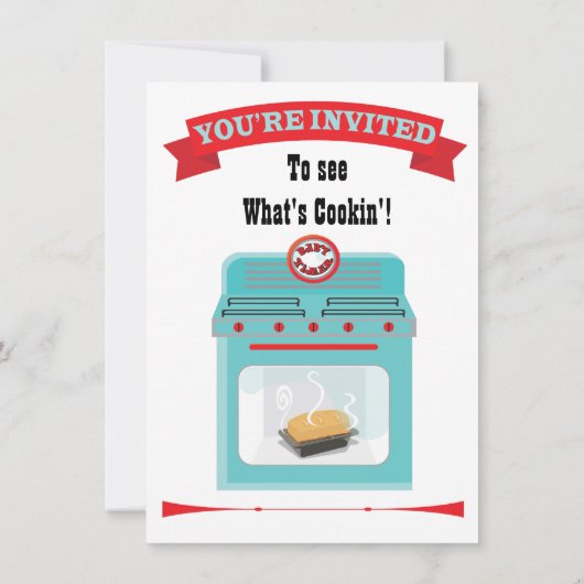 "Bun in de oven" Babyschoenen Kaart (Achterkant)