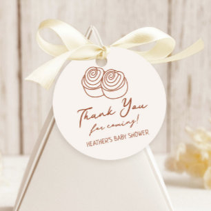 Bun in de Oven Bakery Baby shower Dank u Bedankjes Labels