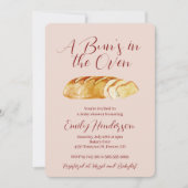 Bun in de Oven Bakery Baby shower Invitation Kaart (Voorkant)