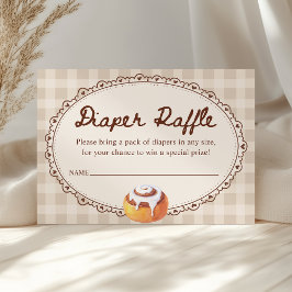 Bun in de oven Bakkerij Baby shower Luier Raffle Informatiekaartje