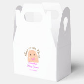 Bun in de oven beige dumpling baby shower roze br bedankdoosjes (Geopend)