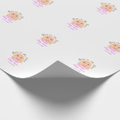Bun in de oven beige dumpling baby shower roze br cadeaupapier (Hoek)