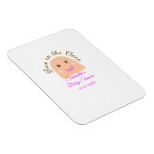 Bun in de oven beige dumpling baby shower roze br magneet (Rechterzijde)