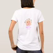 Bun in de oven beige dumpling baby shower roze br t-shirt (Achterkant)