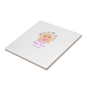 Bun in de oven beige dumpling baby shower roze br tegeltje (Zijkant)