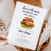 Bun in de oven Burger Baby shower Kaart