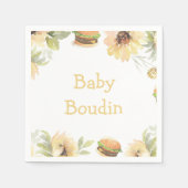 Bun in de oven Burgers op de grill servet (Voorkant)