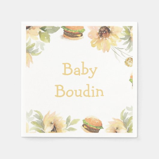 Bun in de oven Burgers op de grill servet (Voorkant)