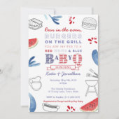 Bun in de Oven, Burgers op het Baby shower van de  Kaart (Voorkant)