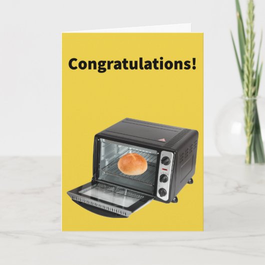 Bun in de Oven - Gefeliciteerd met je zwangerschap Kaart (Voorkant)