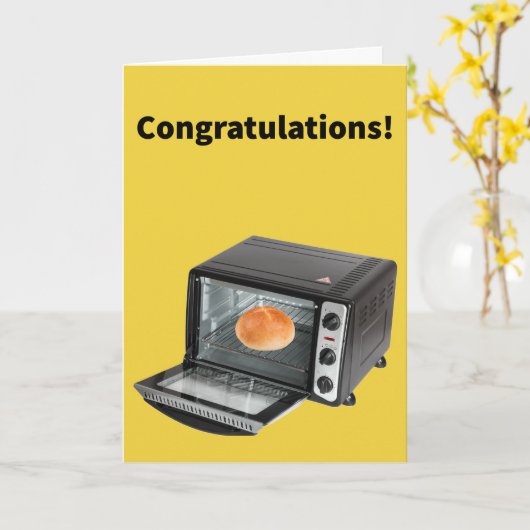 Bun in de Oven - Gefeliciteerd met je zwangerschap Kaart (Gele Bloem)