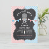 Bun in de Oven Gender onthulling Baby shower Invit Kaart (Staand voorkant)