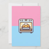 Bun in de oven Gender Reveal Brunch Kaart (Achterkant)