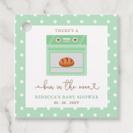 Bun in de oven genderneutraal Baby shower Bedankjes Labels