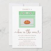 Bun in de oven genderneutraal Baby shower Kaart (Voorkant)