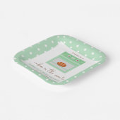 Bun in de oven genderneutraal Baby shower Papieren Bordje (Gebogen)