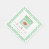 Bun in de oven genderneutraal Baby shower Servet (Hoek)