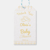 Bun In De Oven Hand Getrokken Neutraal Baby shower Cadeaulabel (Voorkant)