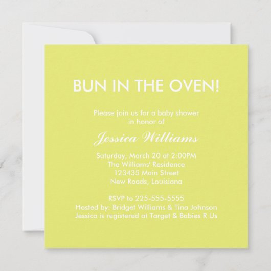 Bun in de Oven Kaart (Achterkant)