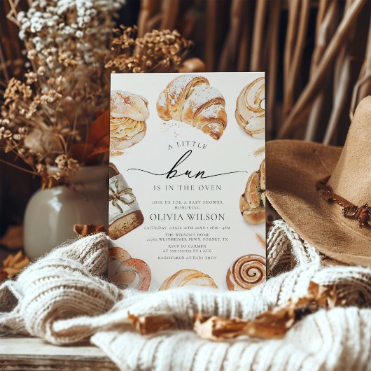 Bun in de oven Keuken Thema Bakken Baby shower Kaart