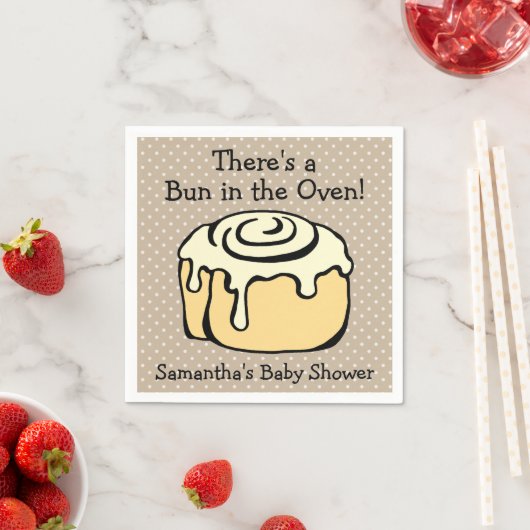 Bun in de Oven Leuk Modern Baby shower Jongen / Me Servetten (Insitu)