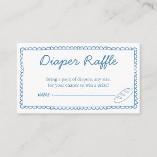 Bun in de oven Luier Raffle Baby shower Informatiekaartje