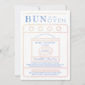 Bun in de oven meisje roze Baby shower door Mail Kaart (Voorkant)