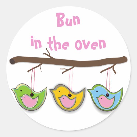 Bun in de oven Moederdag geschenken Ronde Sticker (Voorkant)
