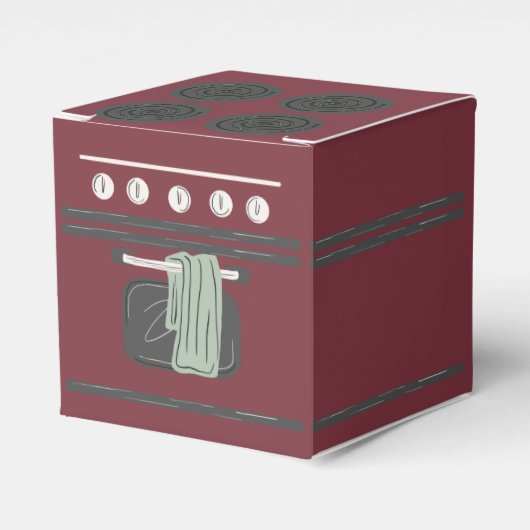 Bun in de oven party decor bedankdoosjes (Voorkant Zijde)