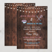 Bun in de Oven Shower nodigt gender onthullen uit Kaart (Voorkant / Achterkant)