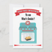 "Bun in de oven" Twins Baby Douche Uitnodigingen (Achterkant)