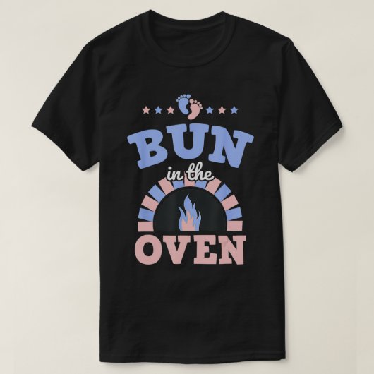 Bun In De Oven Verwacht Moeder Zwangerschap Aankon T-shirt (Design voorkant)