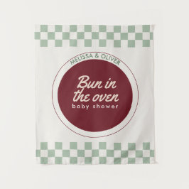 Bun in de oven welkomstbord wandkleed