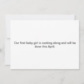 Bun in de oven zwangerschapsaankondiging aankondiging (Achterkant)