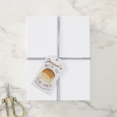 Bun in de voorlooprol van het geblazen brood die B Cadeaulabel (Met Touw)