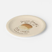 Bun in de voorlooprol van het geblazen brood die B Papieren Bordje (Gekanteld)